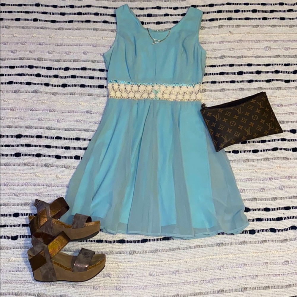 Mint and lace dress